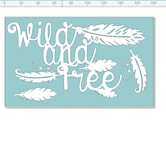 Wild and free 110 x 180mm, boho, feathers,  Min buy 3